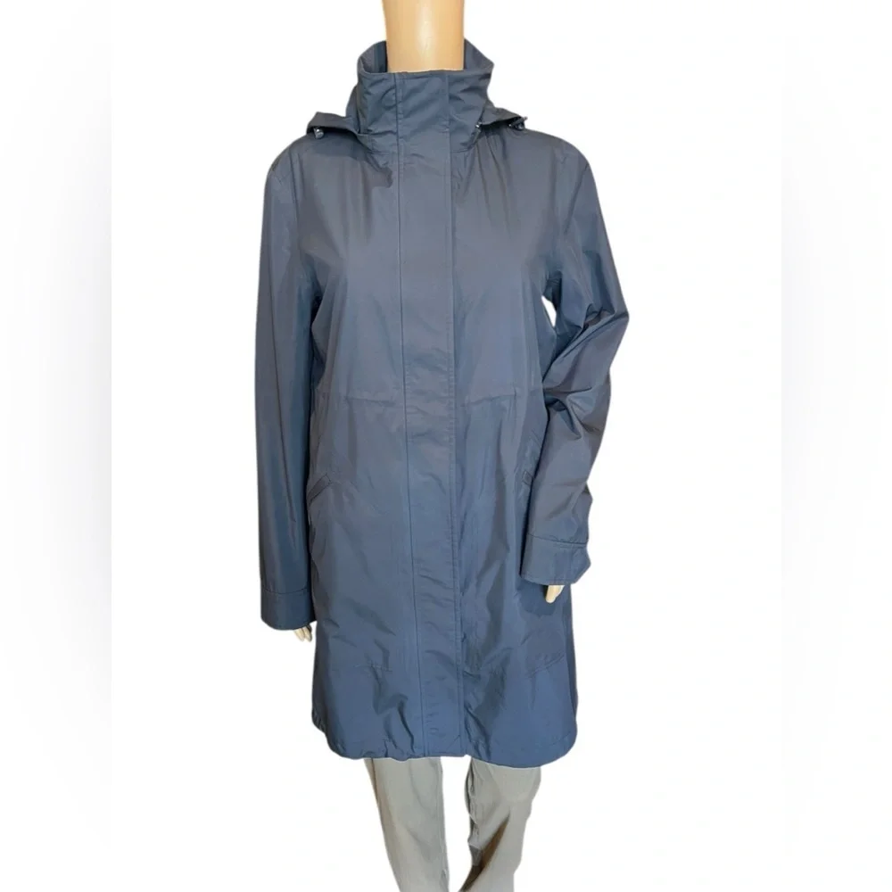 TORY BURCH SPORT 2 IN 1 JACKET & VEST Womens Hooded Convertible Navy Blue S - Picture 1 of 14